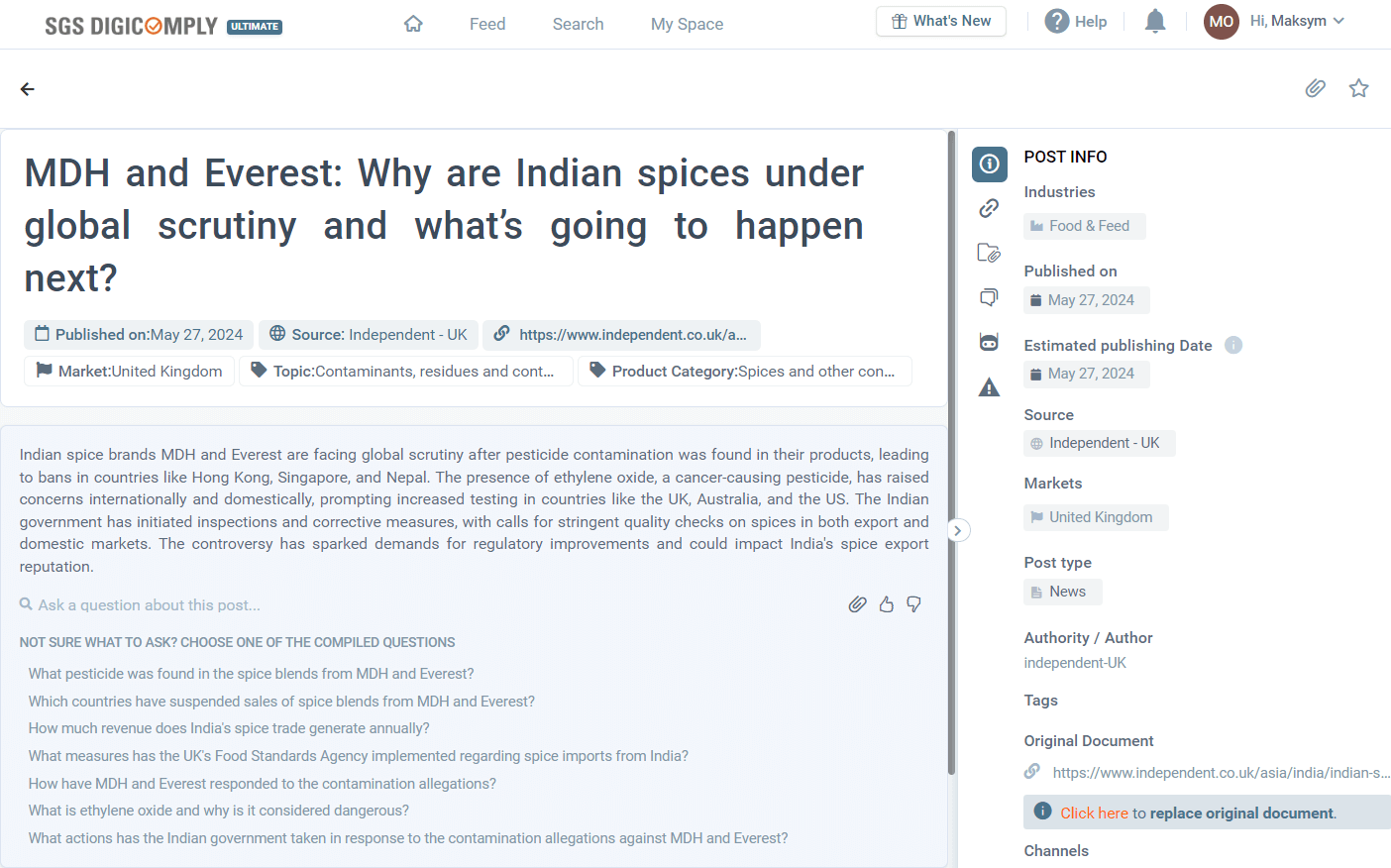 Indian Spices Under Fire Ethylene Oxide Contamination Sparks Global Concern