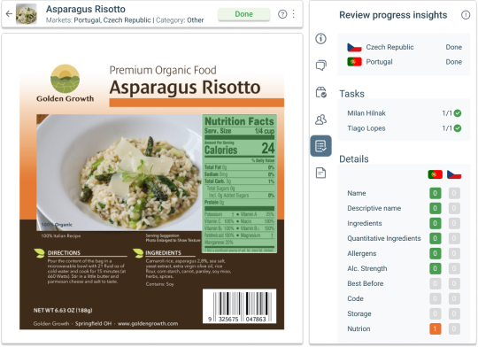 Auto compliance check and labeling data