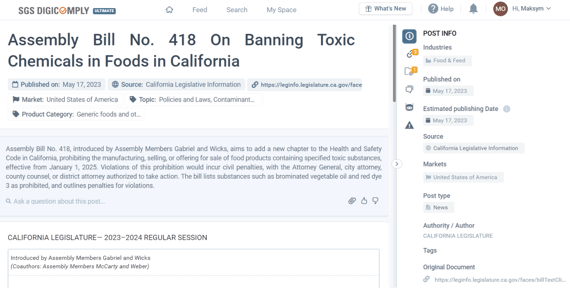 New USA Regulation Bans Toxic Substances in Foods Starting January 1, 2025