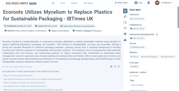 Utilizing Mycelium to Replace Plastics for Sustainable Packaging