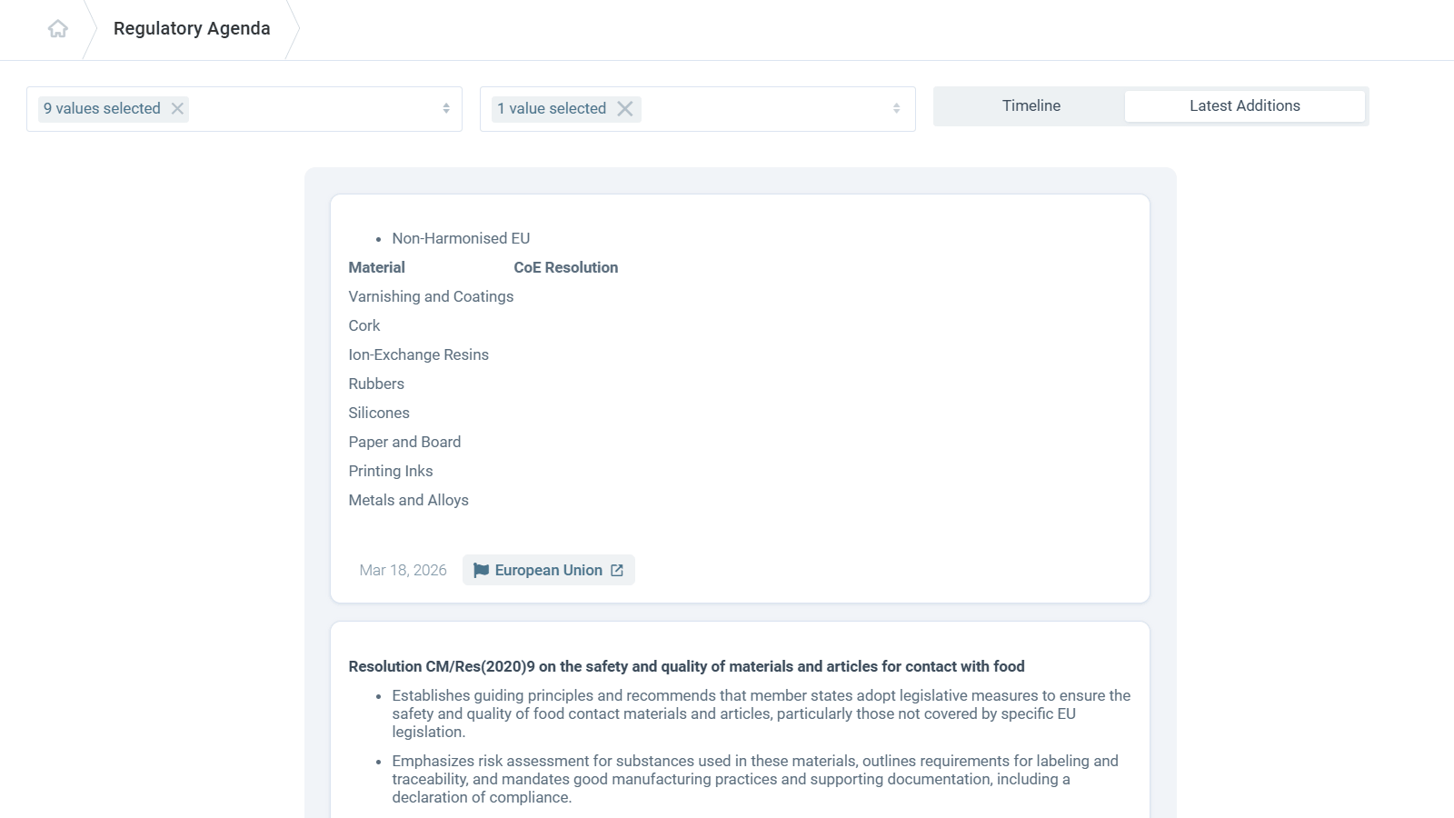Reg agenda - Feature 3