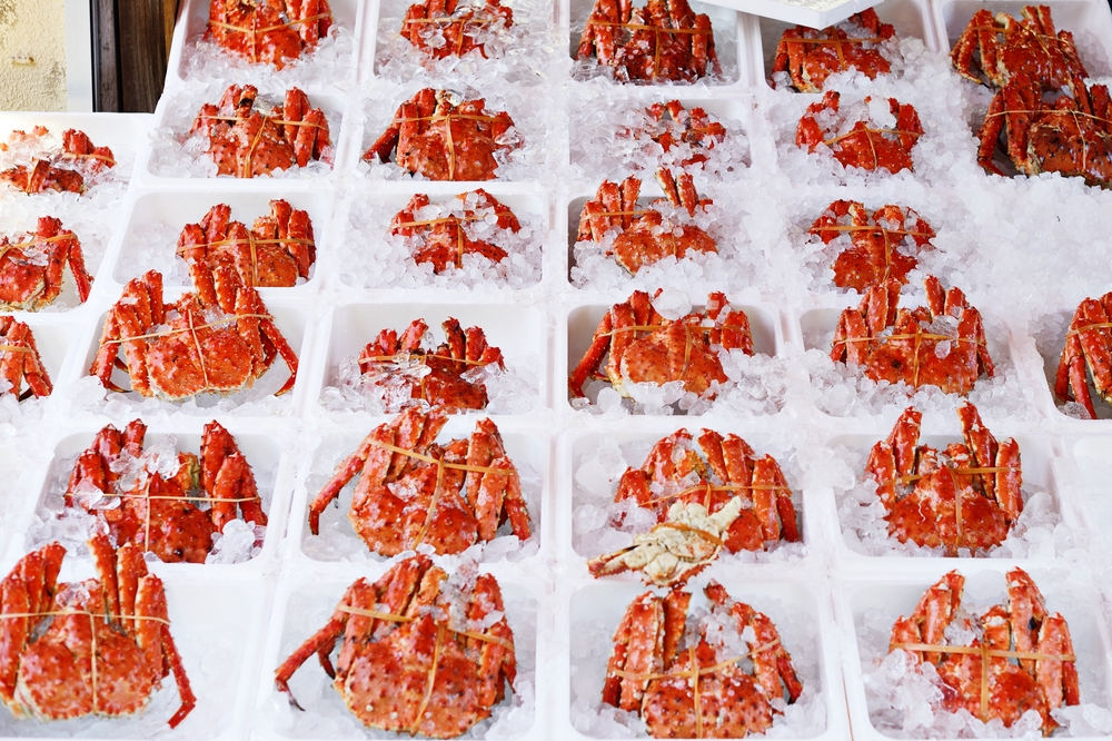 frozen crabs