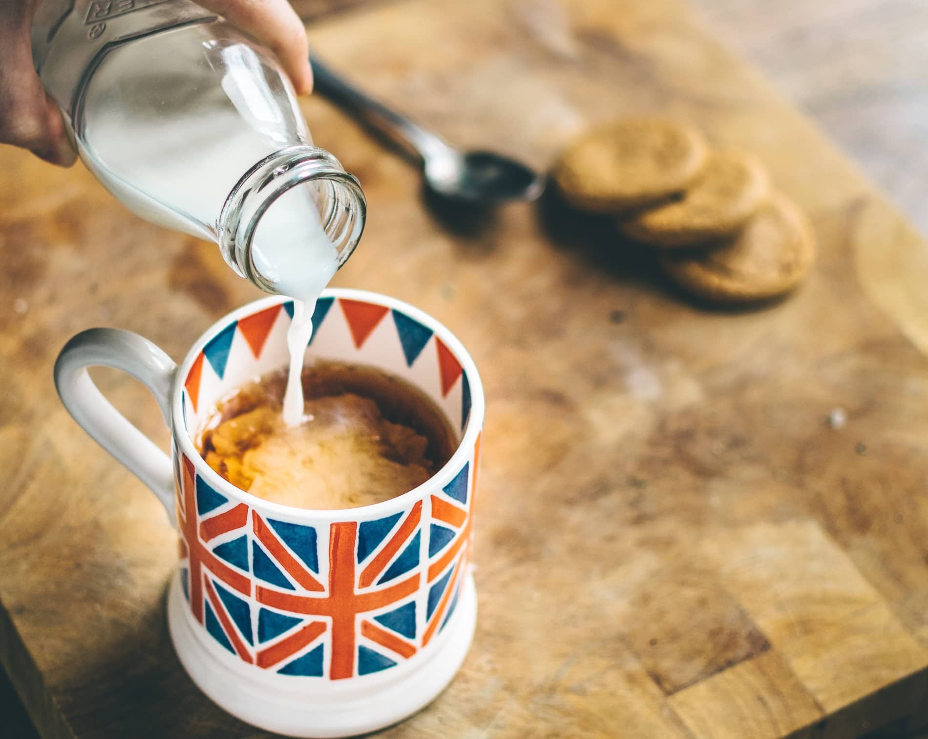 tea cup with uk flag